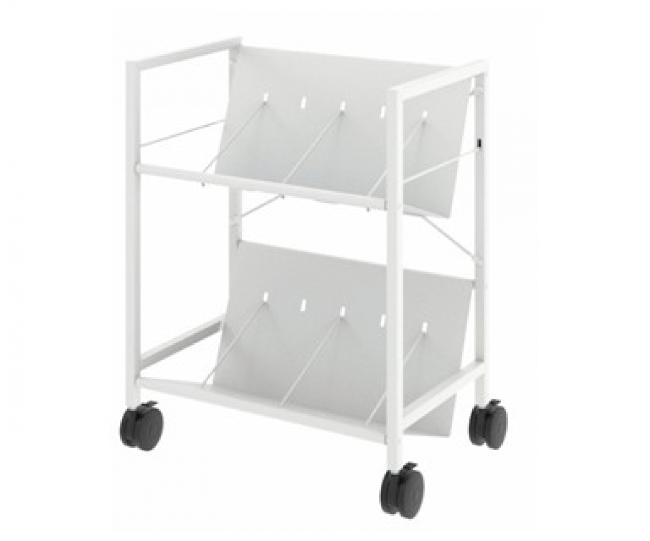高耐荷重ファイルワゴン 2段 ホワイト